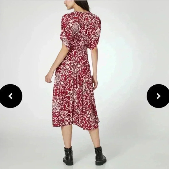 The Kooples Coromandel Silk Red Dress Size 8 $468 - Picture 4 of 6